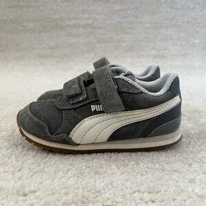 Puma Toddler Boys Girls Gray Suede Runners Sneakers Shoes 8C